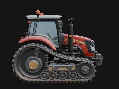 Farm Tractor Model Design 2 - 3D Print Model 3D Print Model