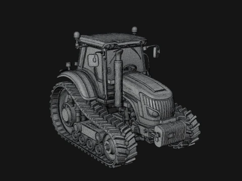 Farm Tractor Model Design 2 - 3D Print Model 3D Print Model