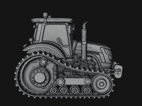 Farm Tractor Model Design 2 - 3D Print Model 3D Print Model