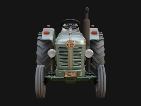 Vintage Tractor Model Design 1 - 3D Print Model 3D Print Model