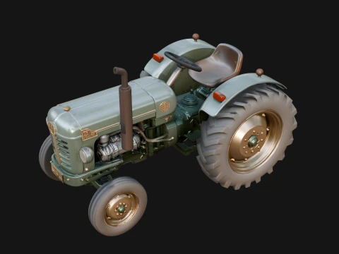 Vintage Tractor Model Design 1 - 3D Print Model 3D Print Model
