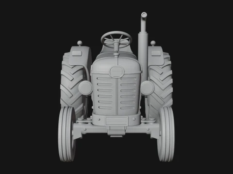 Vintage Tractor Model Design 1 - 3D Print Model 3D Print Model