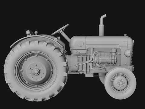 Vintage Tractor Model Design 1 - 3D Print Model 3D Print Model
