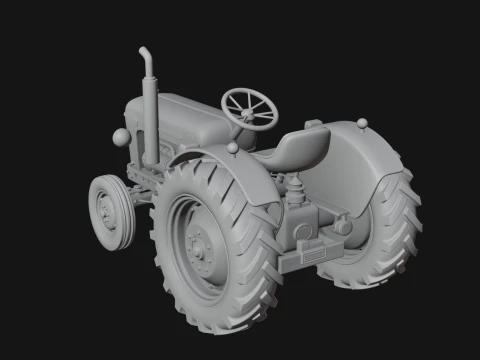 Vintage Tractor Model Design 1 - 3D Print Model 3D Print Model