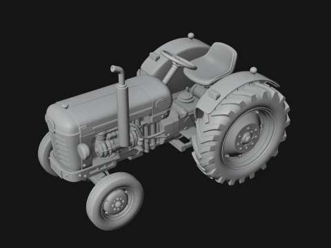 Vintage Tractor Model Design 1 - 3D Print Model 3D Print Model