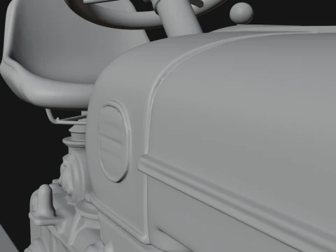 Vintage Tractor Model Design 1 - 3D Print Model 3D Print Model