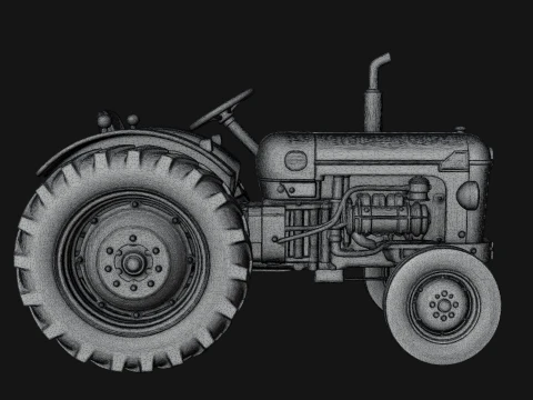 Vintage Tractor Model Design 1 - 3D Print Model 3D Print Model