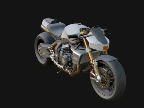 Sport Motorcycle Model Design 2 - 3D Print Model 3D Print Model