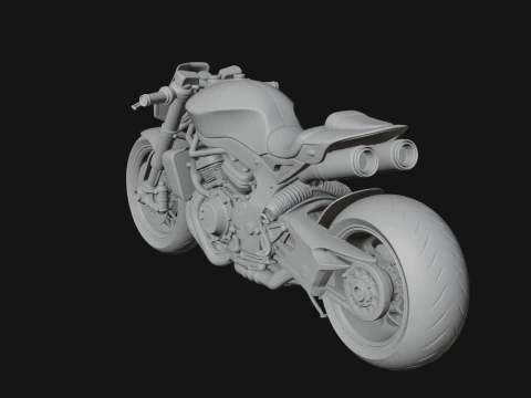 Sport Motorcycle Model Design 2 - 3D Print Model 3D Print Model