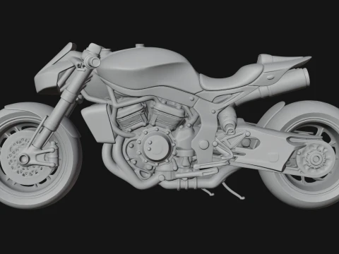 Sport Motorcycle Model Design 2 - 3D Print Model 3D Print Model