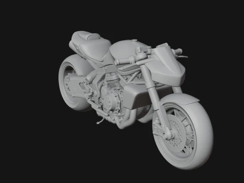 Sport Motorcycle Model Design 2 - 3D Print Model 3D Print Model