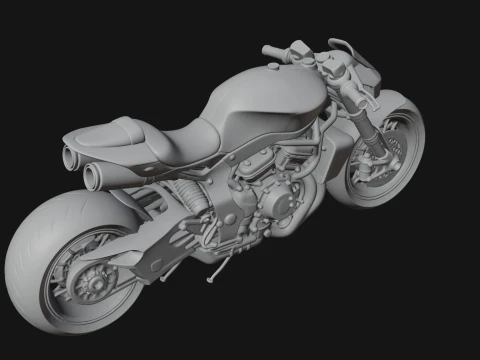 Sport Motorcycle Model Design 2 - 3D Print Model 3D Print Model