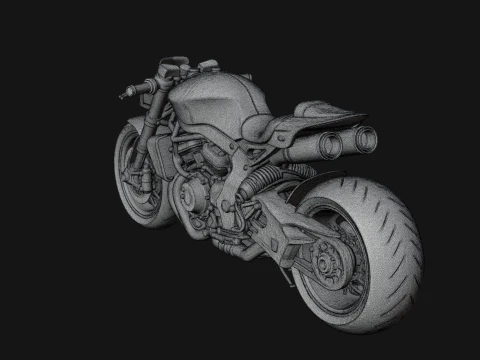 Sport Motorcycle Model Design 2 - 3D Print Model 3D Print Model