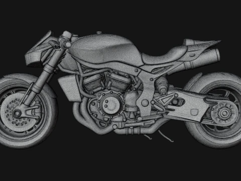Sport Motorcycle Model Design 2 - 3D Print Model 3D Print Model