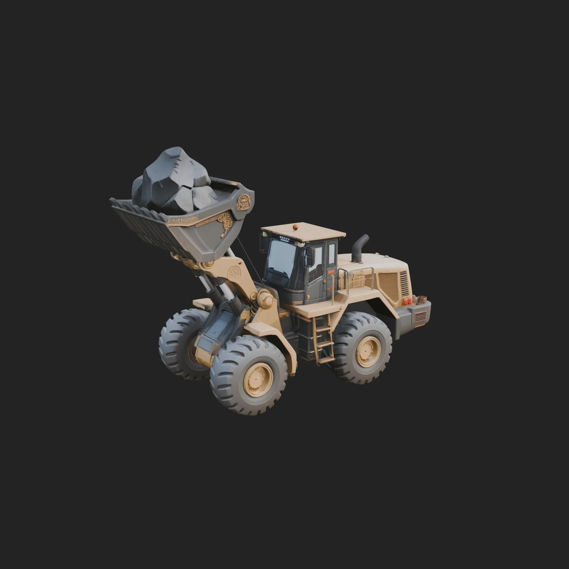 Wheel Loader Model Design 1 - 3D Print Model 3D Print Model .c4d .max .obj .3ds .fbx .stl .blend