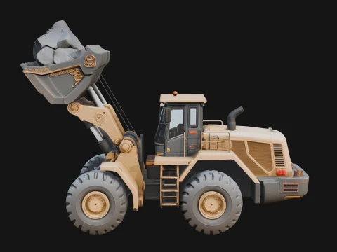 Wheel Loader Model Design 1 - 3D Print Model 3D Print Model