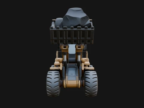 Wheel Loader Model Design 1 - 3D Print Model 3D Print Model