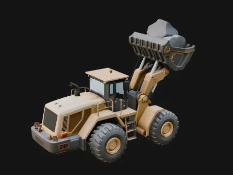 Wheel Loader Model Design 1 - 3D Print Model 3D Print Model