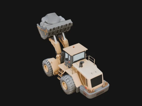 Wheel Loader Model Design 1 - 3D Print Model 3D Print Model
