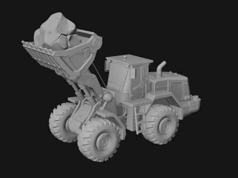 Wheel Loader Model Design 1 - 3D Print Model 3D Print Model