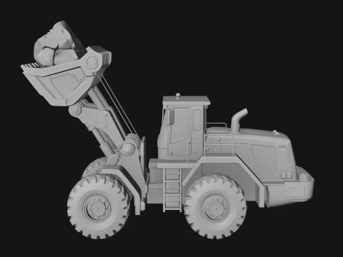 Wheel Loader Model Design 1 - 3D Print Model 3D Print Model