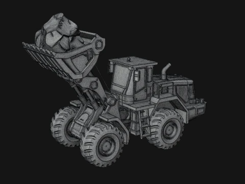 Wheel Loader Model Design 1 - 3D Print Model 3D Print Model