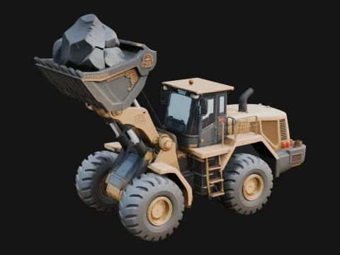 Wheel Loader Model Design 1 - 3D Print Model 3Dプリントモデル