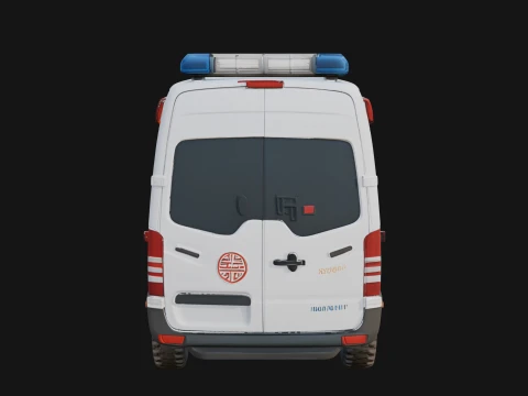 Ambulance Van Model Design 3 - 3D Print Model 3D Print Model