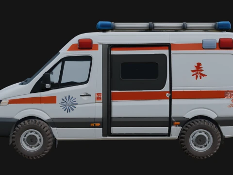 Ambulance Van Model Design 3 - 3D Print Model 3D Print Model