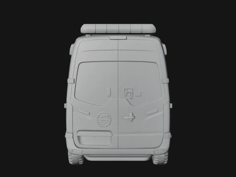 Ambulance Van Model Design 3 - 3D Print Model 3D Print Model