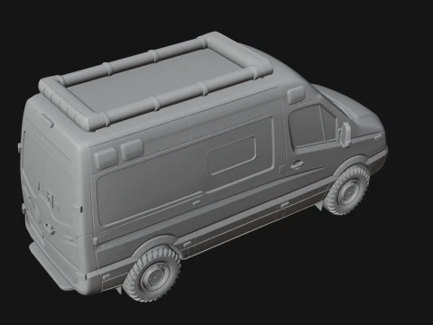 Ambulance Van Model Design 3 - 3D Print Model 3D Print Model