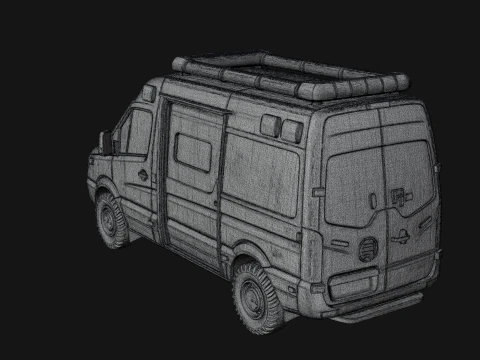 Ambulance Van Model Design 3 - 3D Print Model 3D Print Model