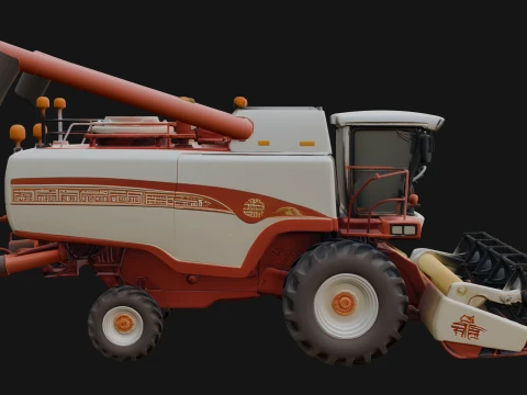 Combine Harvester Model Design 3 - 3D Print Model 3D Print Model