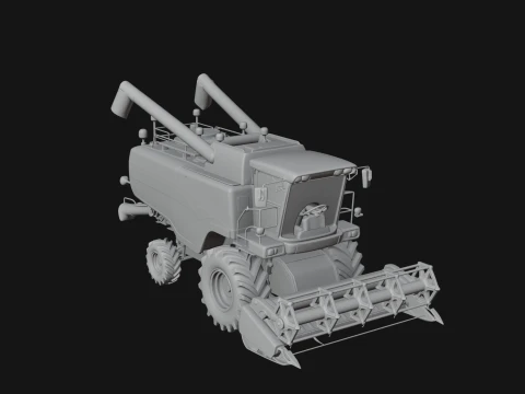 Combine Harvester Model Design 3 - 3D Print Model 3D Print Model