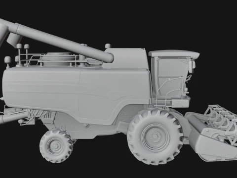 Combine Harvester Model Design 3 - 3D Print Model 3D Print Model