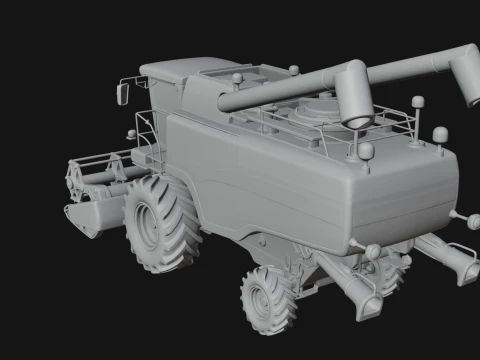 Combine Harvester Model Design 3 - 3D Print Model 3D Print Model