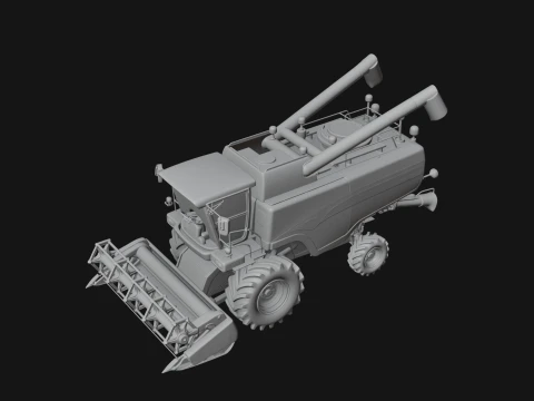 Combine Harvester Model Design 3 - 3D Print Model 3D Print Model