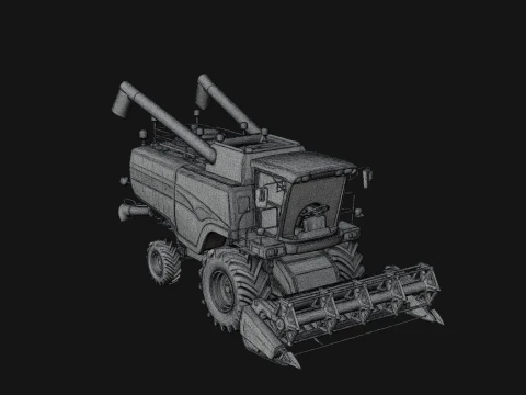 Combine Harvester Model Design 3 - 3D Print Model 3D Print Model