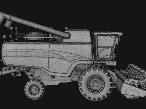 Combine Harvester Model Design 3 - 3D Print Model 3D Print Model