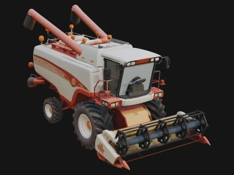 Combine Harvester Model Design 3 - 3D Print Model Modelo de impresión 3D
