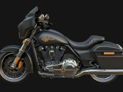 Cruiser Motorcycle Model Design 2 - 3D Print Model 3D Print Model