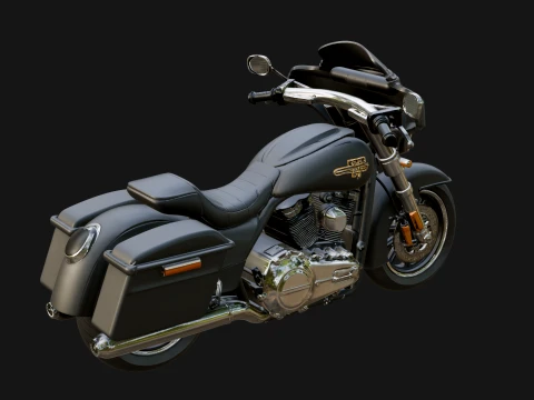 Cruiser Motorcycle Model Design 2 - 3D Print Model 3D Print Model