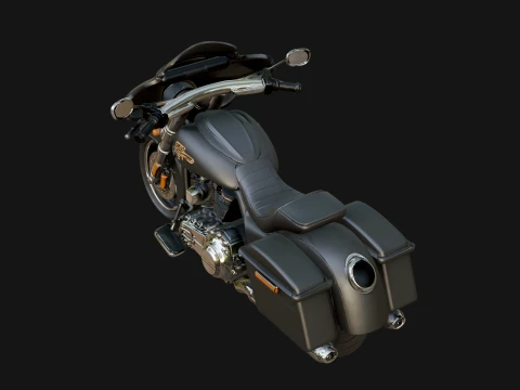 Cruiser Motorcycle Model Design 2 - 3D Print Model 3D Print Model