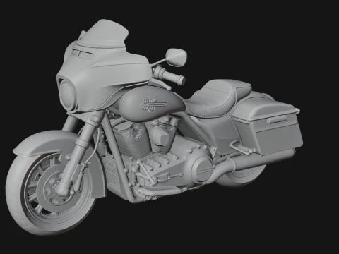 Cruiser Motorcycle Model Design 2 - 3D Print Model 3D Print Model