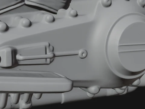 Cruiser Motorcycle Model Design 2 - 3D Print Model 3D Print Model