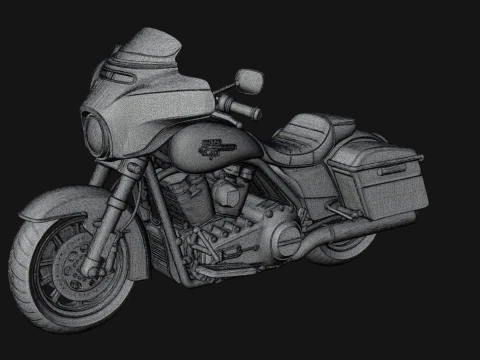 Cruiser Motorcycle Model Design 2 - 3D Print Model 3D Print Model