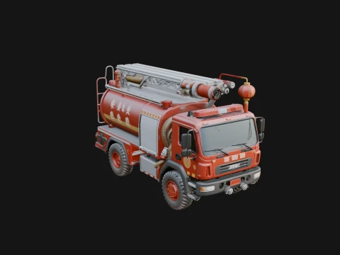Fire Engine Model Design 3 - 3D Print Model 3D Принт Модель