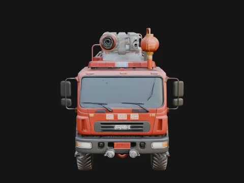 Fire Engine Model Design 3 - 3D Print Model 3D Print Model