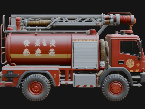 Fire Engine Model Design 3 - 3D Print Model 3D Print Model