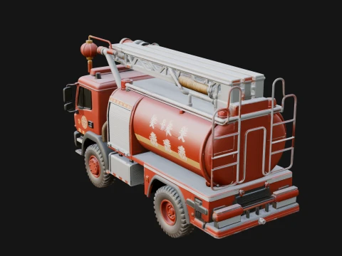 Fire Engine Model Design 3 - 3D Print Model 3D Print Model
